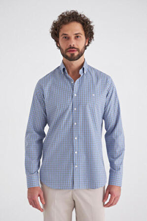 Bisse Erkek Regular Fit Uzun Kollu Spor Gömlek MAVİ