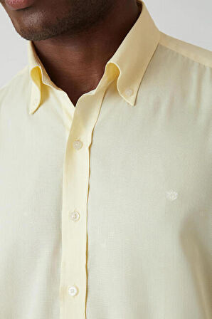 Bisse Erkek Regular Fit Uzun Kollu Spor Gömlek SARI GM22Y221092_D17