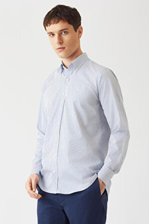 Bisse Erkek Regular Fit Uzun Kollu Spor Gömlek MAVİ GM22Y221086_C35