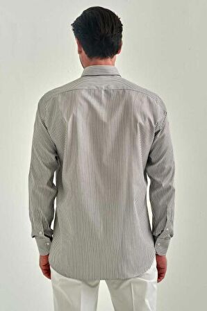 Bisse Erkek Regular Fit Uzun Kollu Spor Gömlek KAHVE GM22Y221085_C11