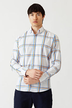 Bisse Erkek Regular Fit Uzun Kollu Spor Gömlek TURUNCU GM22Y221025_D64