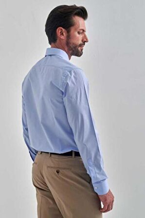 Bisse Erkek Modern Fit Uzun Kollu Klasik Gömlek MAVİ GM22Y221142_D35