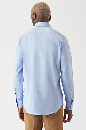 Bisse Erkek Modern Fit Uzun Kollu Klasik Gömlek K.MAVİ GM22Y221141_D36