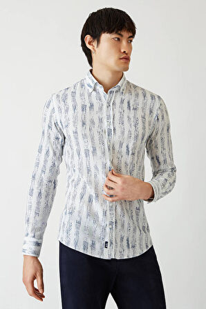 Bisse Erkek Slim Fit Uzun Kollu Spor Gömlek LACİ GM22Y221149_E39