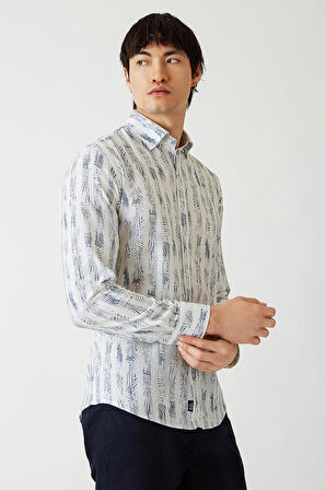 Bisse Erkek Slim Fit Uzun Kollu Spor Gömlek LACİ GM22Y221149_E39