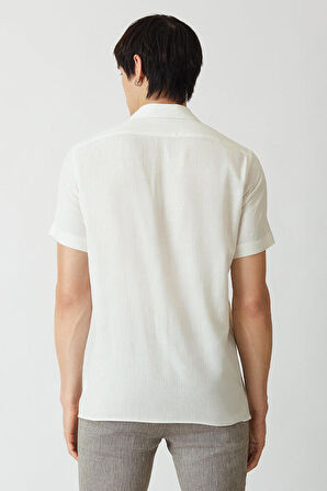 Bisse Erkek Regular Fit Kısa Kollu Gömlek EKRU