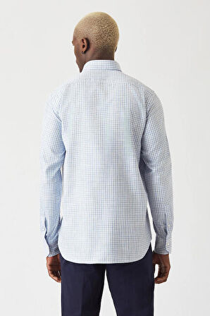 Bisse Erkek Regular Fit Uzun Kollu Spor Gömlek MAVİ GM22K222027_K35