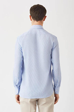 Bisse Erkek Regular Fit Uzun Kollu Klasik Gömlek MAVİ GM22K222017_C35