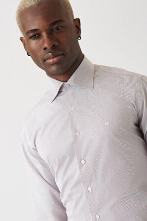 Bisse Erkek Regular Fit Uzun Kollu Klasik Gömlek KIRMIZI GM22K222048_C24