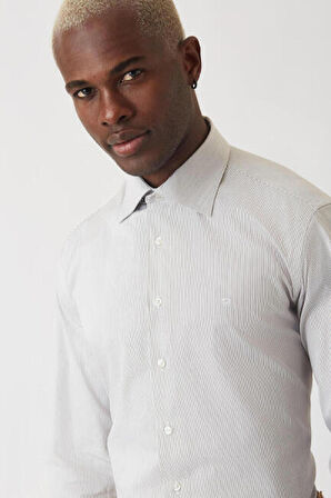 Bisse Erkek Regular Fit Uzun Kollu Klasik Gömlek KAHVE GM22K222051_C11