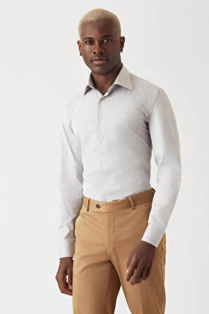 Bisse Erkek Regular Fit Uzun Kollu Klasik Gömlek KAHVE GM22K222051_C11