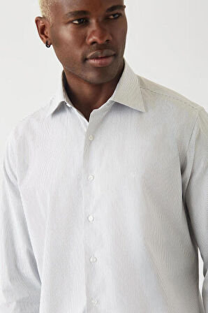 Bisse Erkek Regular Fit Uzun Kollu Klasik Gömlek Bej GM22K222051_C99