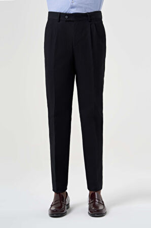 Bisse 4 Cepli Çift Pileli Siyah Spor Erkek Pantolon PNS22K22225_D99