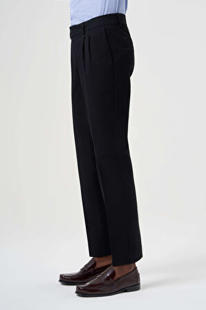 Bisse 4 Cepli Çift Pileli Siyah Spor Erkek Pantolon PNS22K22225_D99