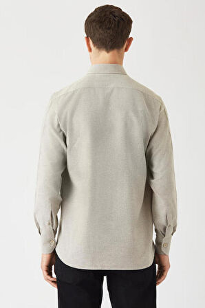 Bisse Erkek Regular Fit Uzun Kollu Flanel Gömek BEJ GM22K222081_D07