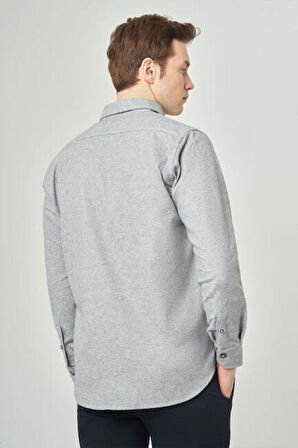 Bisse Erkek Regular Fit Uzun Kollu Oduncu Gömlek GRİ GM22K222079_K55