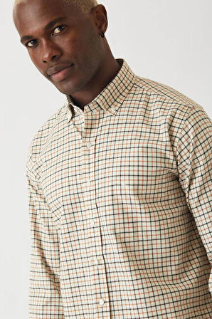 Bisse Erkek Regular Fit Uzun Kollu Spor Gömlek KAHVE GM22K222107_D11