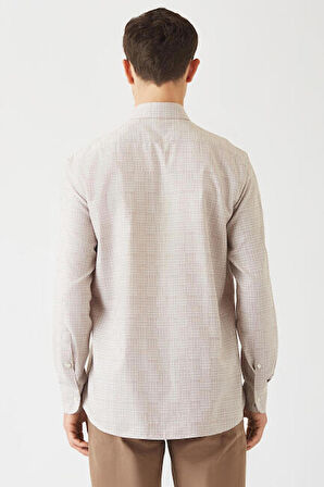 Bisse Erkek Regular Fit Uzun Kollu Klasik Gömlek BEJ GM22K222031_D07