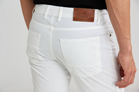 Bisse 5 Cepli Beyaz Spor Erkek Pantolon PNS23Y23110_D01