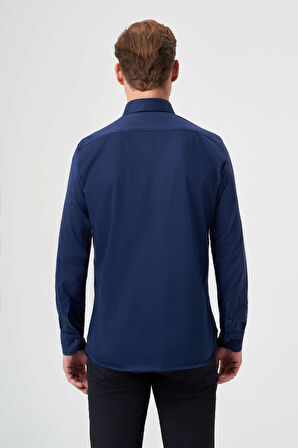 Bisse Regular Fit Lacivert Spor Erkek Gömlek GM23K231008_D39
