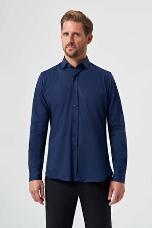 Bisse Regular Fit Lacivert Spor Erkek Gömlek GM23K231008_D39