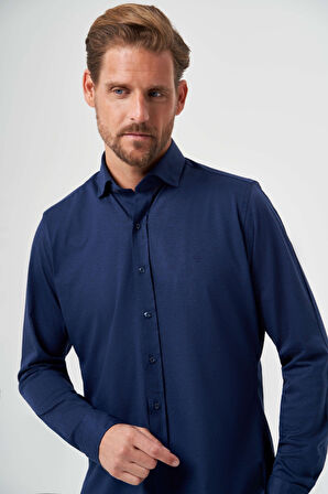 Bisse Regular Fit Lacivert Spor Erkek Gömlek GM23K231008_D39