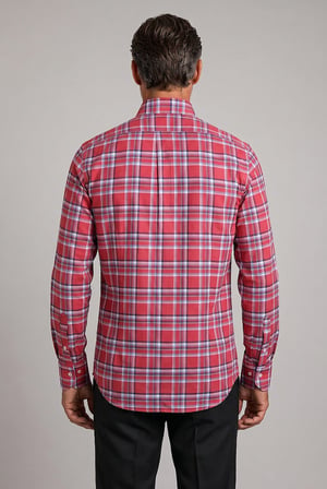 Bisse Kırmızı Regular Fit Paşa Yaka Spor Gömlek GM23Y231026_D24