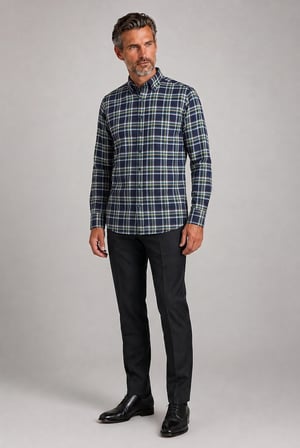 Bisse Lacivert Regular Fit Paşa Yaka Spor Gömlek GM23Y231026_D39