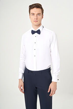 Bisse Regular Fit Ata Yaka Beyaz Erkek Gömlek GM23Y231033_D01