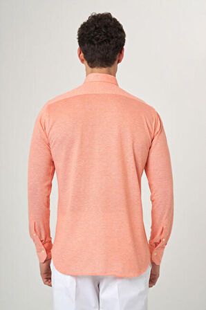 Bisse Regular Fit Kiremit Spor Erkek Gömlek GM23Y231070_D26