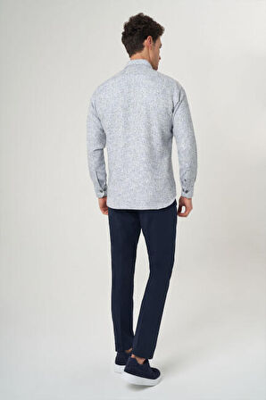 Bisse Regular Fit Mavi Flanel Erkek Gömlek GM23Y231072_D35