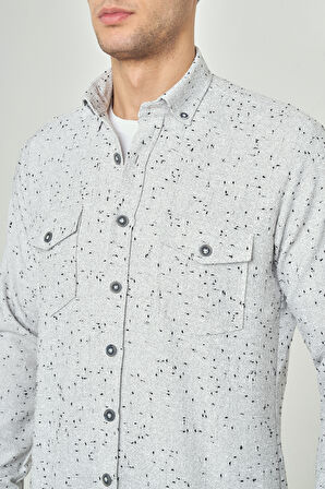 Bisse Regular Fit Paşa Yaka Lacivert Spor Erkek Gömlek GM23Y231073_D39