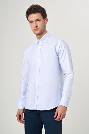 Bisse Regular Fit  Mavi Spor Erkek Gömlek GM23Y231097_D35
