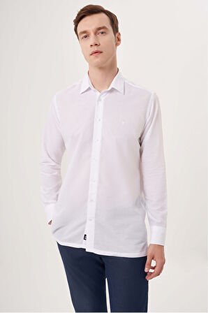 Bisse Regular Fit  Beyaz Spor Erkek Gömlek GM23Y231089_D01