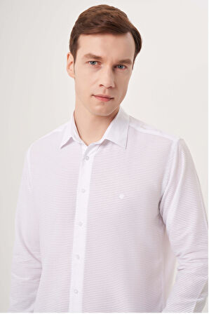 Bisse Regular Fit  Beyaz Spor Erkek Gömlek GM23Y231089_D01