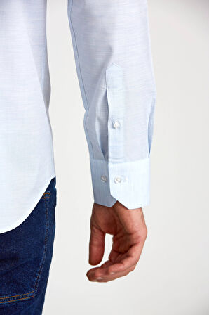 Bisse Regular Fit C Yaka Açık Mavi Erkek Gömlek GM23Y231075_D33