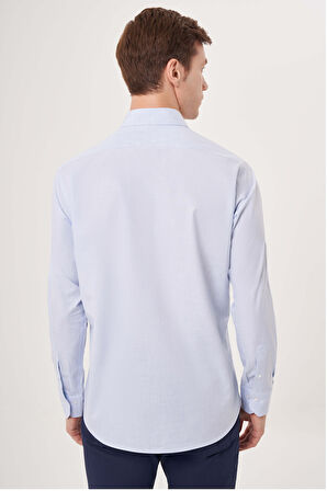Bisse Regular Fit Kol İçi Apoletli Açık Mavi Erkek Gömlek GM23Y231096_D33