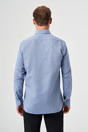 Bisse Regular Fit Spor Mavi Erkek Gömlek GM23Y231118_D35