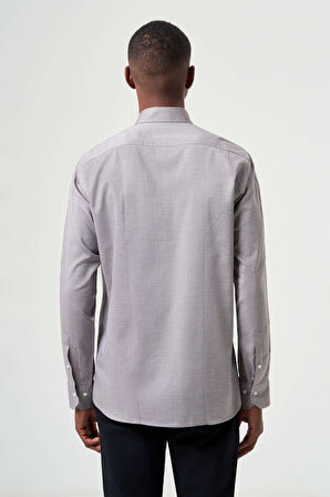 Bisse Regular Fit Paşa Yaka Kol İçi Apoletli Kahve Erkek Gömlek GM23Y231146_D11