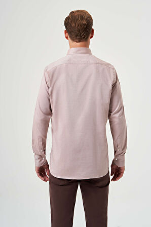 Bisse Regular Fit Paşa Yaka Kol İçi Apoletli Hardal Erkek Gömlek GM23Y231146_D19