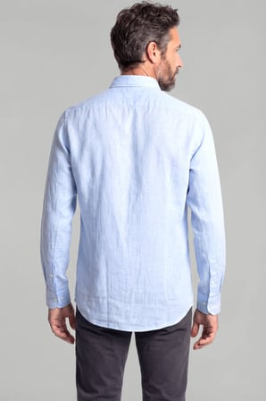 Bisse Regular Fit Keten Mavi Erkek Gömlek GM23Y231134_D35
