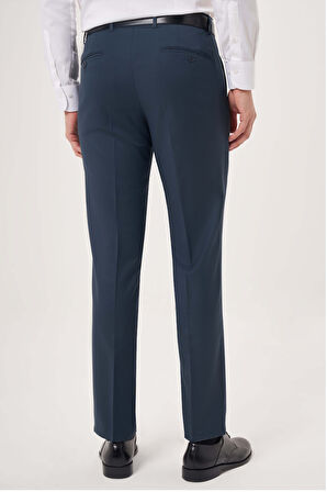 Bisse Açık Lacivert Dokuma Klasik Erkek Pantolon PPNK23YNOS001_D38