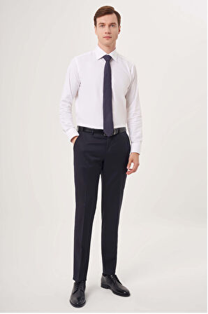 Bisse Lacivert Dokuma Klasik Erkek Pantolon PPNK23YNOS001_D39