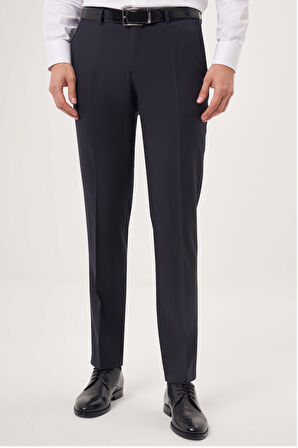 Bisse Lacivert Dokuma Klasik Erkek Pantolon PPNK23YNOS001_D39