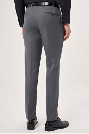 Bisse Gri Dokuma Klasik Erkek Pantolon PPNK23YNOS001_D55