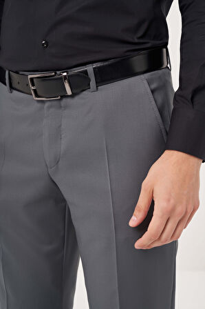 Bisse Gri Dokuma Klasik Erkek Pantolon PPNK23YNOS001_D55