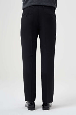 Bisse Regular Fit Düz Dokuma Flanel Siyah Klasik Erkek Pantolon PPNK23K23201_D99