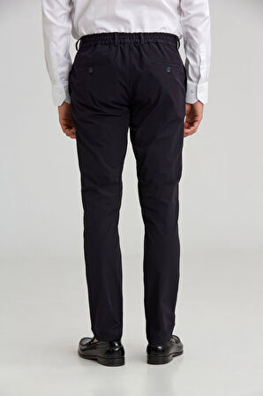 Bisse Beli Lastikli Lacivert Erkek Pantolon PNS23Y23006_D39