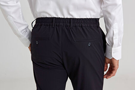 Bisse Beli Lastikli Lacivert Erkek Pantolon PNS23Y23006_D39