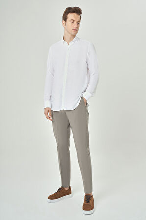 Bisse Regular Fit Beyaz Spor Erkek Gömlek GM23Y231022_D01